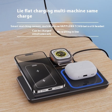 3 In 1 LED Fast Wireless Charger Stand