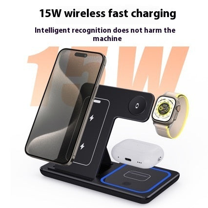 3 In 1 LED Fast Wireless Charger Stand