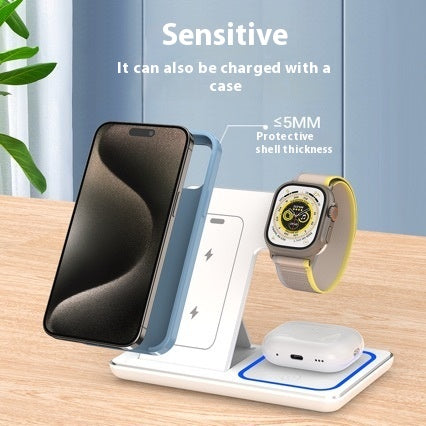 3 In 1 LED Fast Wireless Charger Stand