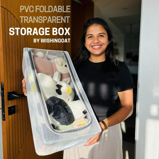 Foldable Transparent Storage Box – Shoes & Clothes
